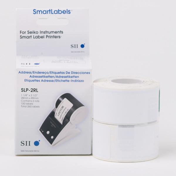 SEIKO Etiquettes blanches (Standard),SLP-2RL, x 130, 2 rouleaux_1