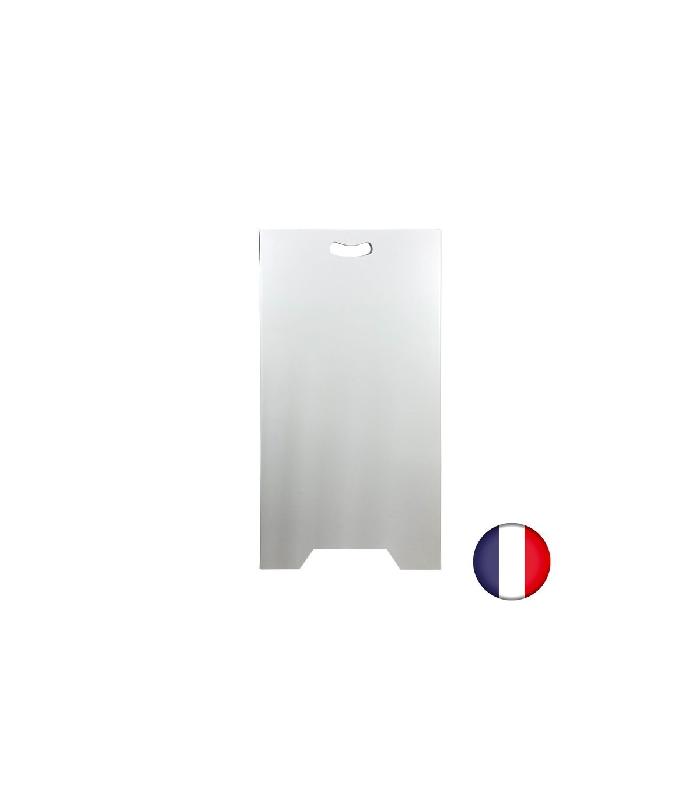 Chevalet stop trottoir plastique blanc avec poignées - Dimensions 100 x 55 cm - Référence : PFN296_1
