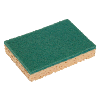 Eponge double face vert/blond 100% vegetal 130x84x28 sponrex 74 lot de 10_1