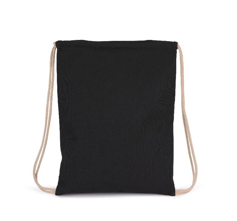 Sac à dos recyclé à cordon coulissant - Réf: KI5102 - Kimood - 67% coton recyclé / 30% polyester recyclé_1