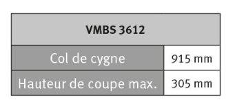 Scie à ruban Metallkraft VMBS 3612 - 3953611 - Coupe des métaux - Variateur de vitesse et soudage de lame intégré_1