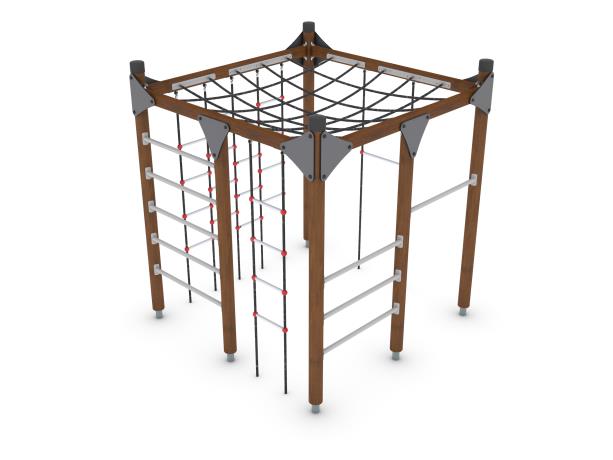 Structure multi-jeux 5 à 12 ans - Uniplay Cixtona 8061732 - Hags, en bois avec fondation à enterrer_1