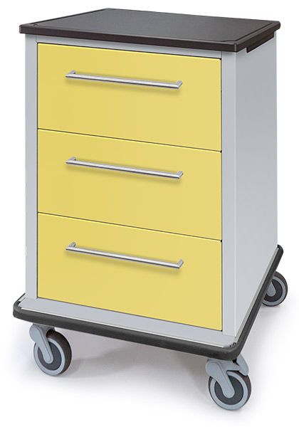C-Series - Chariot médical d'isolation - Capsa Healthcare - Surfaces lisses et grands tiroirs_1