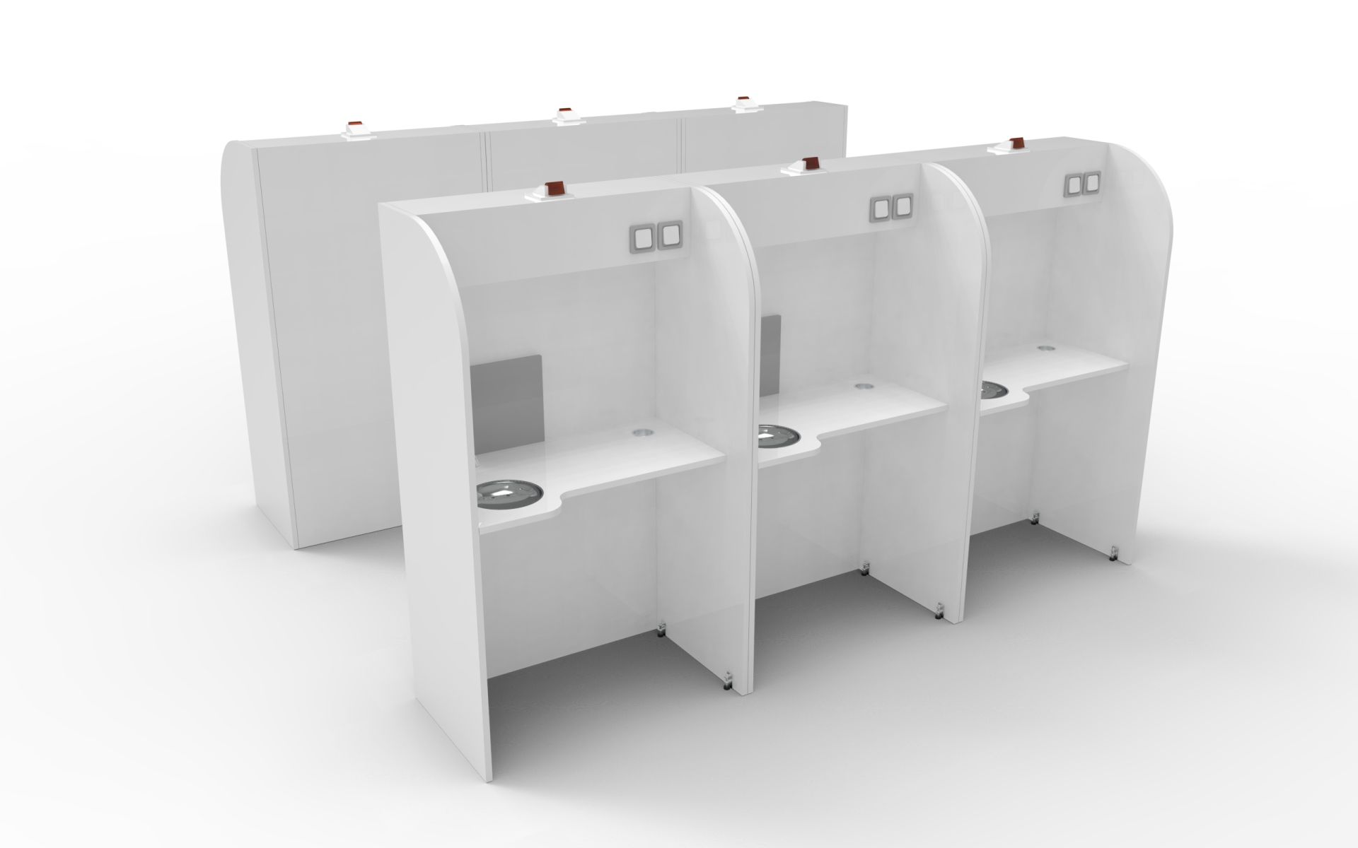 Espace de travail isolé pour tests sensoriels