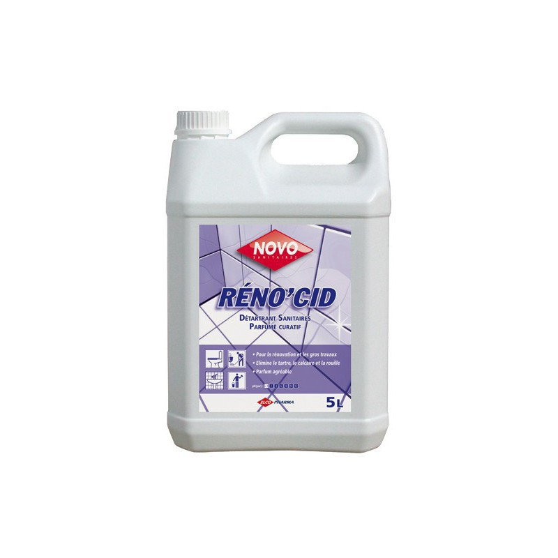 Novo renocid nettoyant detartrant desincrustant acide ph :  1 (lagng000060nvo) bidon de 5l_1