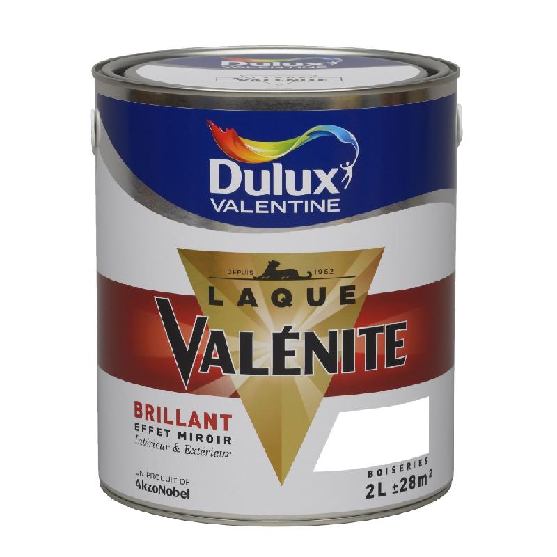 Peinture laque boiserie Valénite blanc brillant 2 L - DULUX VALENTINE - effet miroir et protection anti-moisissures_1