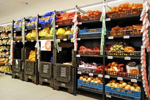 Présentoir attractif pour fruits et légumes frais