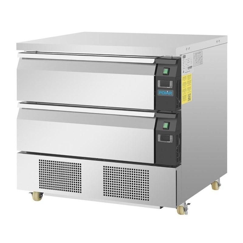 Soubassement double réfrigération 2 tiroirs Série U 4x GN 1/1 DA996 Polar_1