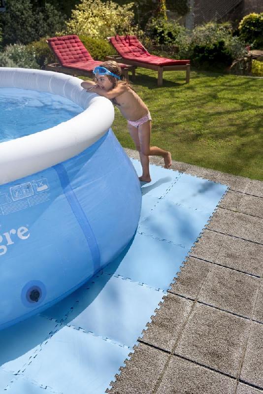 Tapis de sol en dalles puzzle - 50 x 50 cm - Pack de 9 dalles - Couleur bleue_1