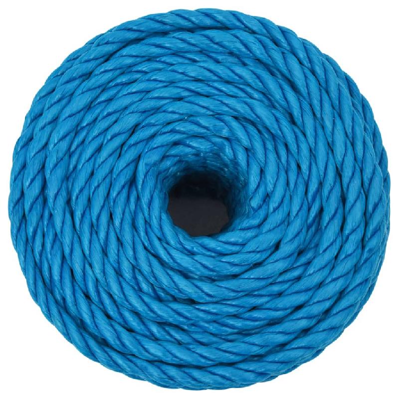 Vidaxl corde de travail bleu 14 mm 25 m polypropylène 152982_1