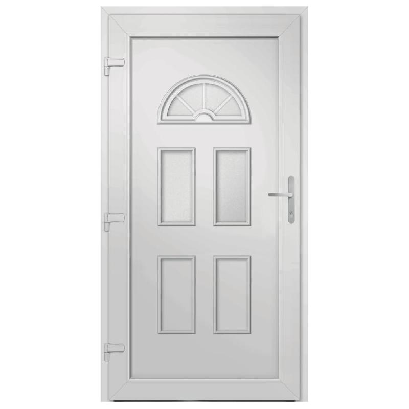 Vidaxl porte d'entrée blanc 88x190 cm pvc 3187909_1