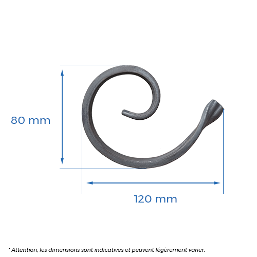 Volute H.120 x L.80 mm - plat 14 x 6mm_1