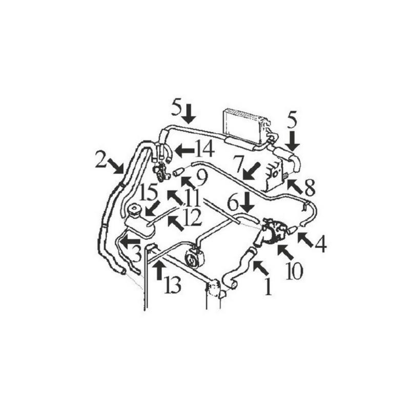 DOUBLE DURITE DE CHAUFFAGE PEUGEOT 306 1.9D 1.9TD MOTEUR XUD9 XUD9TE_1