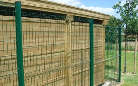 Panneaux rigides à plis de renfort - Maille 200*50 avec système inviolable, couleurs standards RAL_1