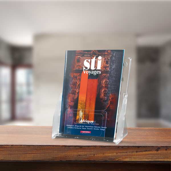 Présentoir Blue-Line® simple-case 1/3 A4 - Transparent - Réf : 620166_1