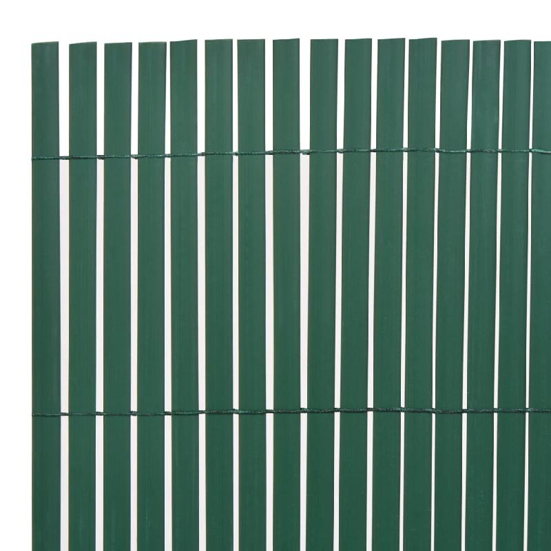Vidaxl clôture de jardin double face pvc 90 x 500 cm vert 43628_1