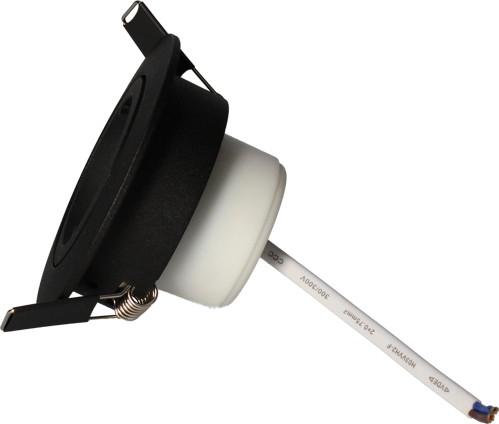 Kit de 3 spots LED noirs encastrables Jade orientables - Module TRIAC 5W, 4000K, 400lm, Ø83_1