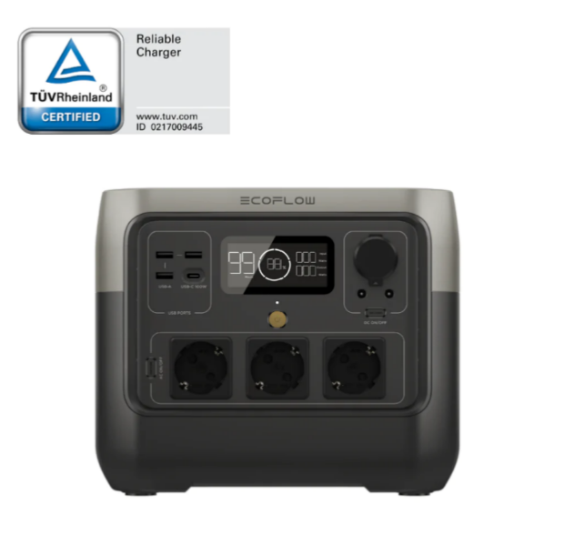 Kit station de charge portable 600W - 768Wh EcoFlow River Pro 2 avec panneau solaire pliable 135W - idéal pour camping-car et voyages_1