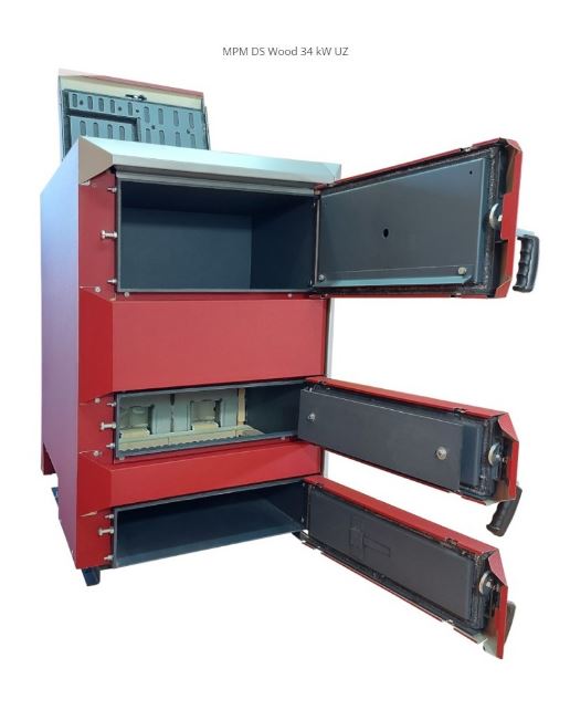 MPM DS 34 kW - Chaudière à gazéification Classe 5, circuit ouvert, en acier avec grille mobile_1
