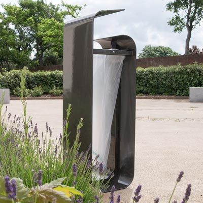 Ruban - poubelle publique Glasdon - 80 L - acier revêtu Armortec_1