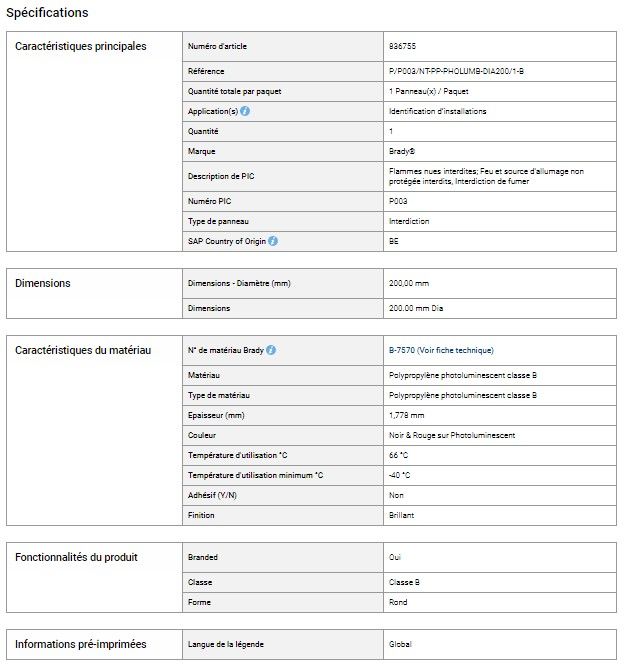 836755 - signalisations sécurité travail - brady - dimensions: 200.00 mm dia_1