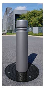 Borne rétractable en acier inoxydable - système de verrouillage automatique et autoverrouillant par pênes inox - JESIGNALE_1