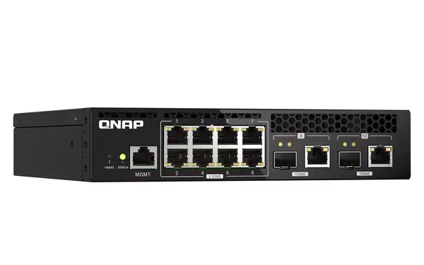 QNAP QSW-M2108R-2C commutateur réseau Géré L2 2.5G Ethernet (100/1000/2500) Connexion Ethernet, supp_1