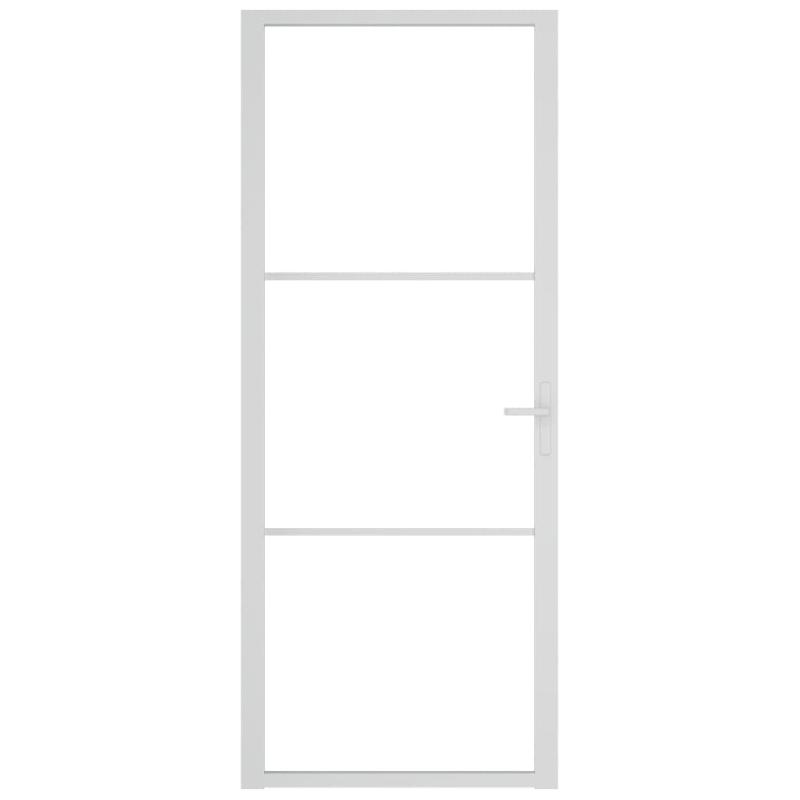 Vidaxl porte intérieure 83x201,5 cm blanc verre esg et aluminium 350569_1