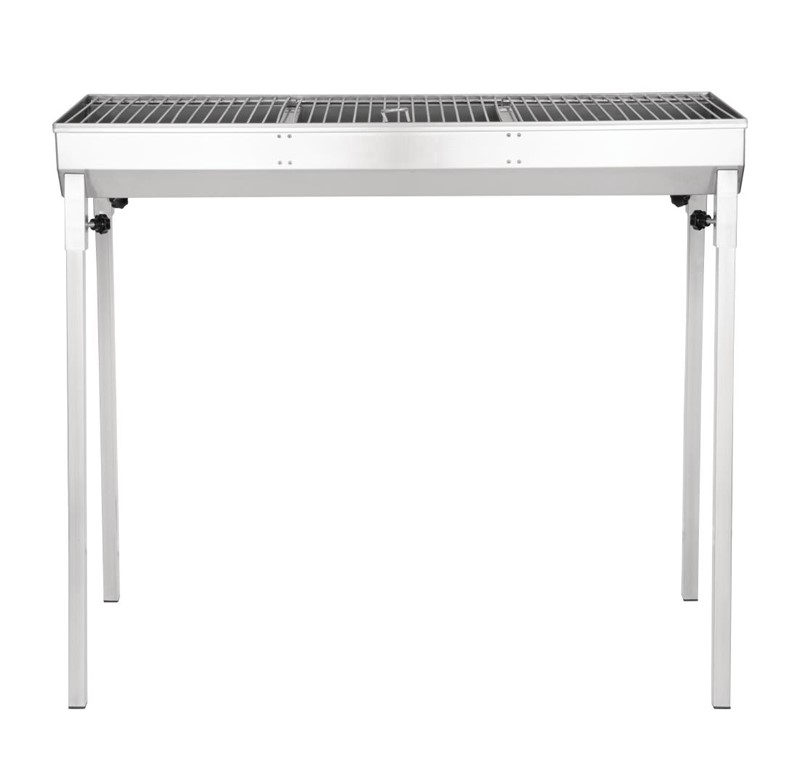 Barbecue à charbon de bois traditionnel en acier inoxydable_1