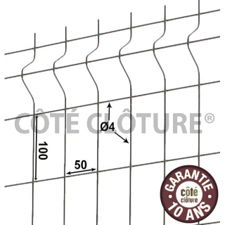 Clôture panneau rigide BRICO en acier galvanisé thermolaqué - Hauteurs de 1m03 à 1m93_1