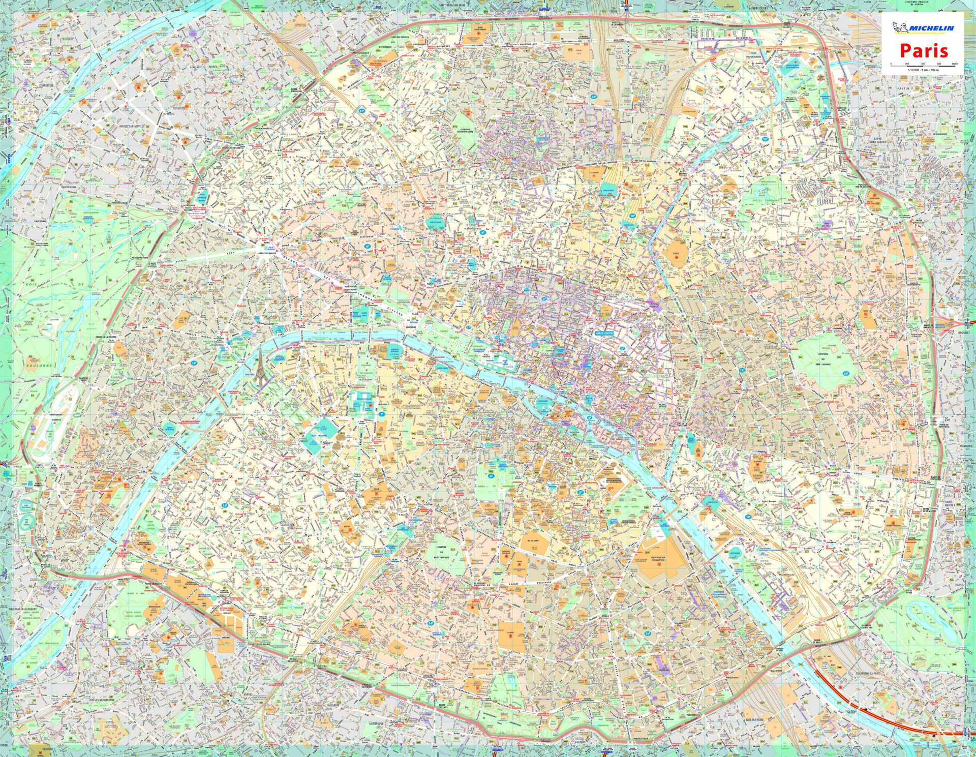 Plan de paris aux editions michelin personnalisable_1