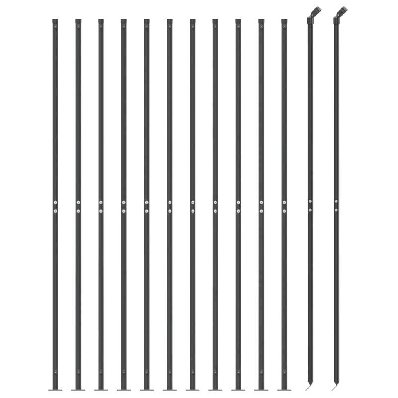 Vidaxl clôture en treillis métallique avec bride anthracite 1,8x25 m 154301_1