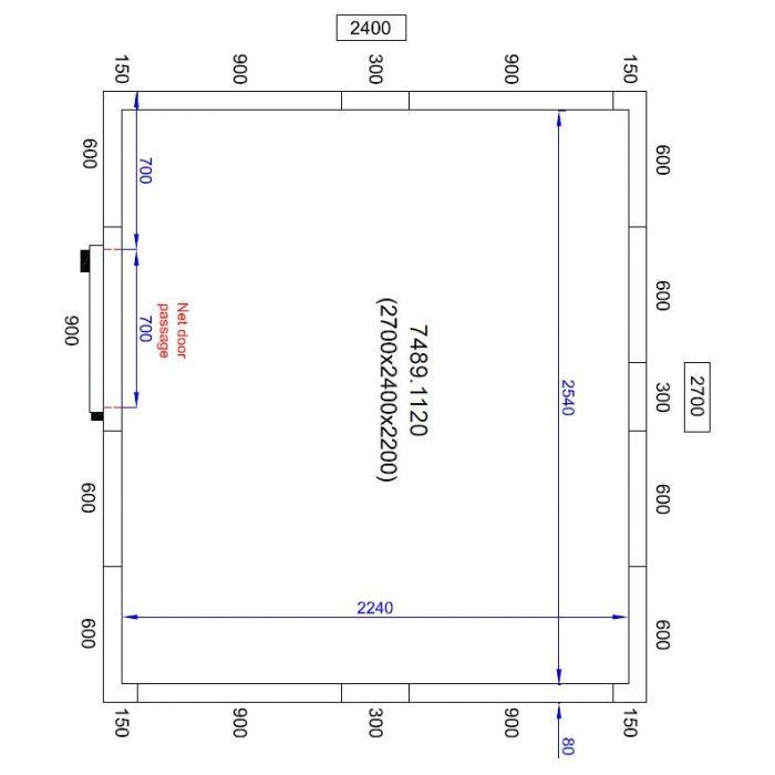 Chambre froide positive 2700X2400X2200 - 80mm Pro Line Combisteel_1