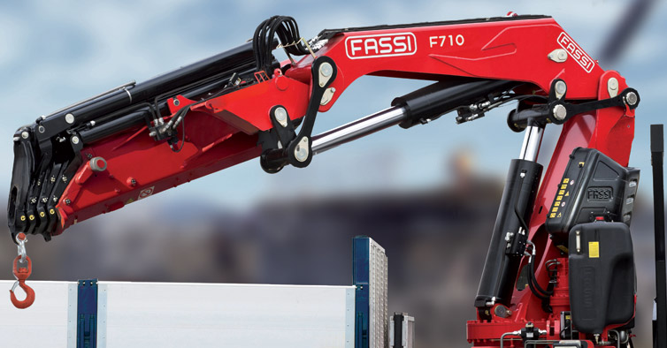 Grue auxiliaire Fassi F710RA XHE-Dynamic - 68,50 tm - 30,45 m avec jib - rotation continue_1