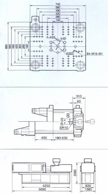 Hx 188 - machine de moulage par injection plastique - Hysion - capacité d’injection 407 cm3 - haute précision et qualité supérieure_1