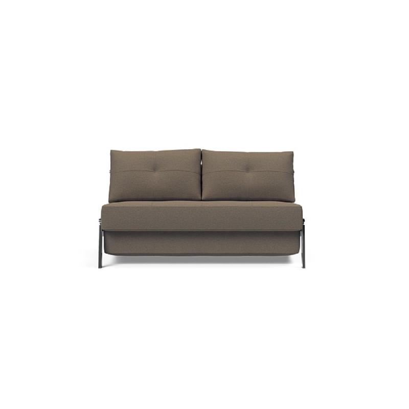 Canapé convertible design Innovation Living - Cubed 02 Chrome - 200x160 cm - Tissu Argus Brown_1