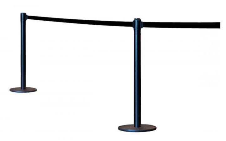 Potelet avec Ruban - Embase en marbre - Ruban de 2000 mm - Protection COVID_1