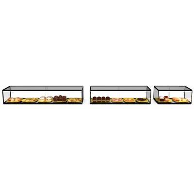 Vitrine neutre à poser - 1 niveau - 920 mm - verre trempé - EP20M | Sayl Barcelona - Avec lumière LED_1