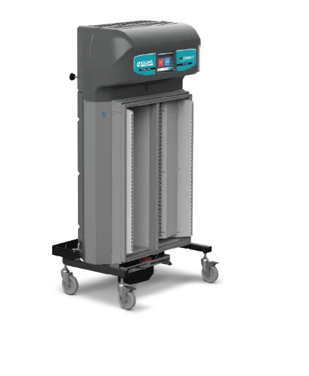 Chariot de distribution de repas sur plateaux  - système Borne/Navette pour remise en température - HEATFLOW TRAYSERV_1