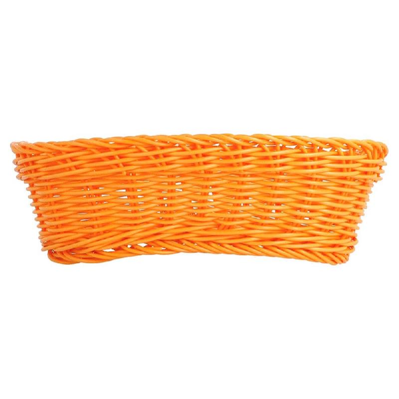 Corbeille effet osier PP orange 23x9x8cm - par 12_1