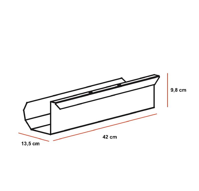 Goulotte horizontale TRAM - Mobel Linea - Argent_1