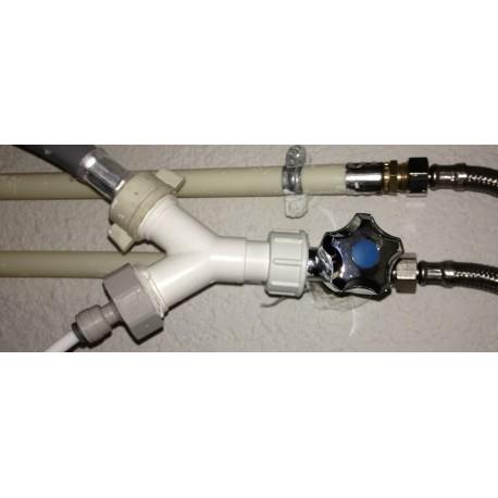 Raccord double en Y jonction PVC - mâle 20/27 - fourni avec joint - produit recyclable_1