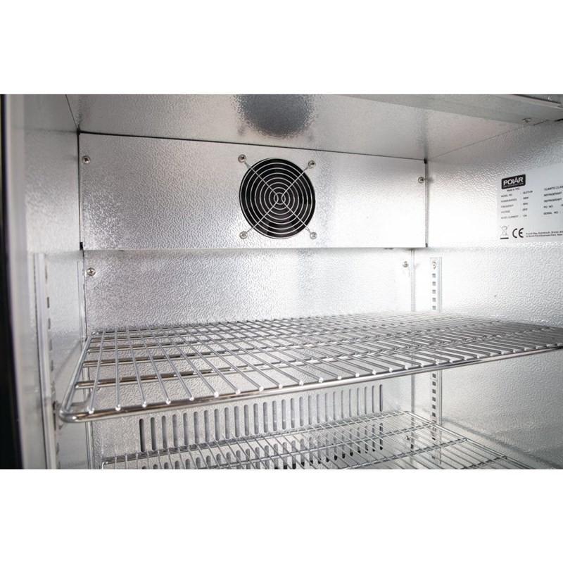 Arrière-bar une porte pivotante Série G noir 128L GL011 Polar_1
