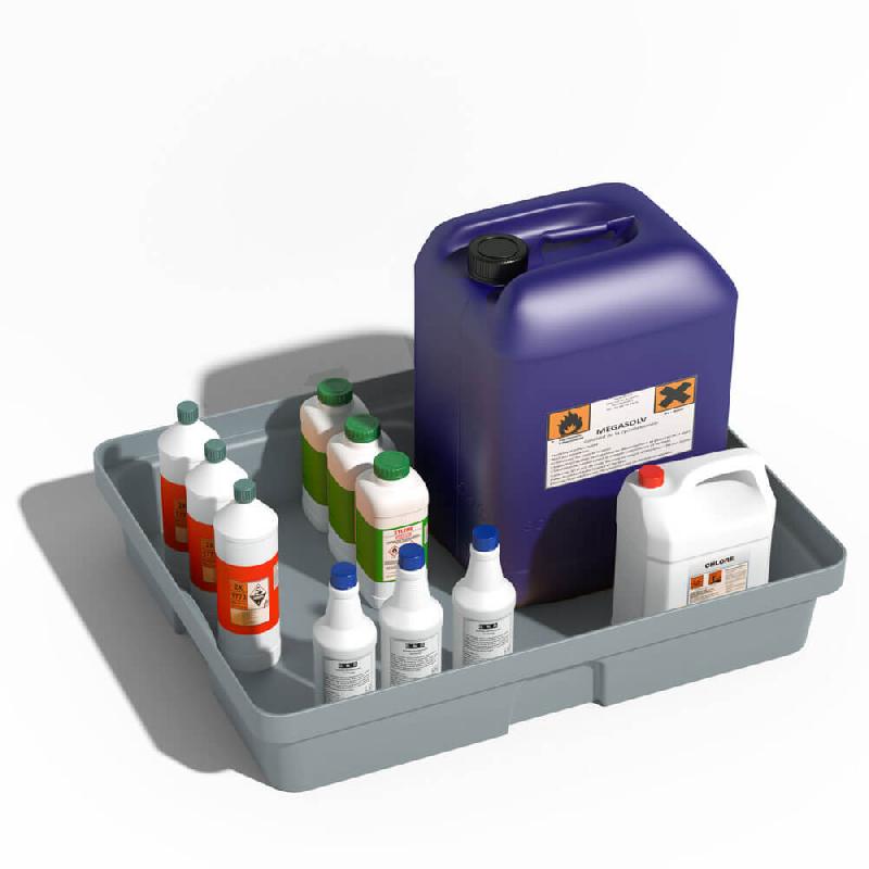 Bac de rétention PE 60 litres - sans caillebotis - gris_1