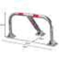 Barrière de parking 3 pieds - serrure identique Mottez - verrouillage automatique et protection antirouille_1