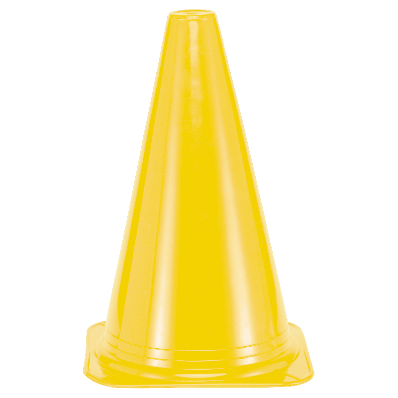 Cône dur en PE - Réf: PA650 - Marque PROACT - Taille 23 cm - Couleur jaune et rouge_1