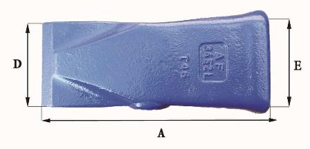 Dents de godet adaptables Feurst AF 3452 L - 13 kg - Dimensions précises_1