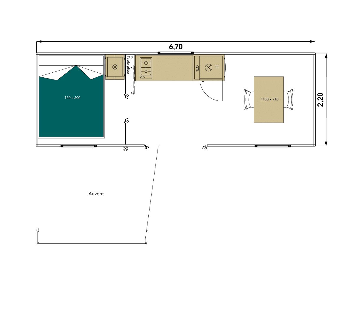 Nomad lodge 15-1 - tente glamping - ciat - habitat : 14,74m²_1