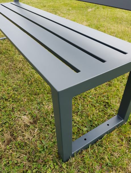 Banc MIAMI STEEL - Design urbain en acier avec finition polyester - Personnalisable_2