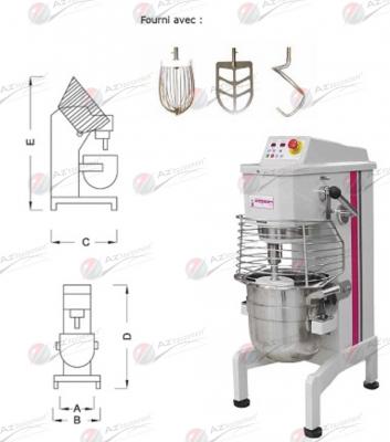 Batteur mélangeur BT20F - Cuve 20L, variateur de vitesse, minuterie, cuve inox renforcée_1